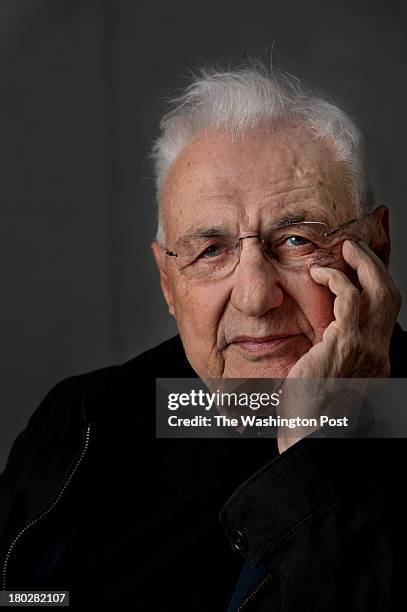 Famed architect, Frank Gehry poses for a portrait outside Gehry Partners, LLP on Tuesday April 10, 2012 in Los Angeles, CA. Gehry has created a...
