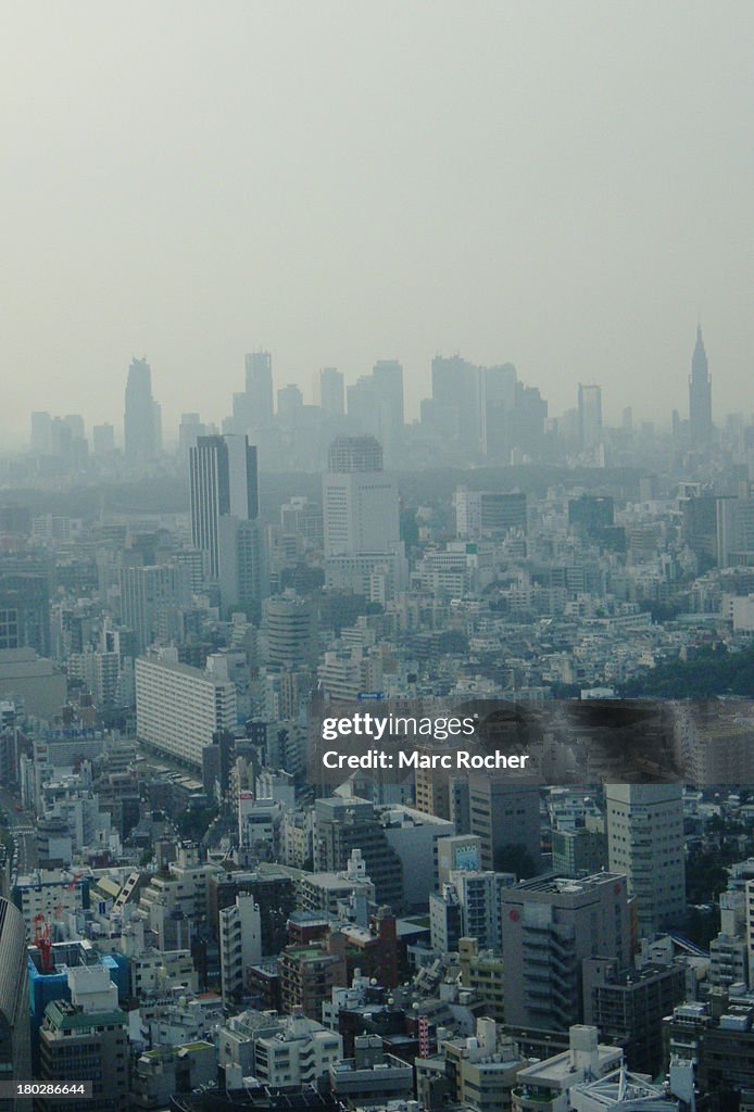 Tokyo city smog