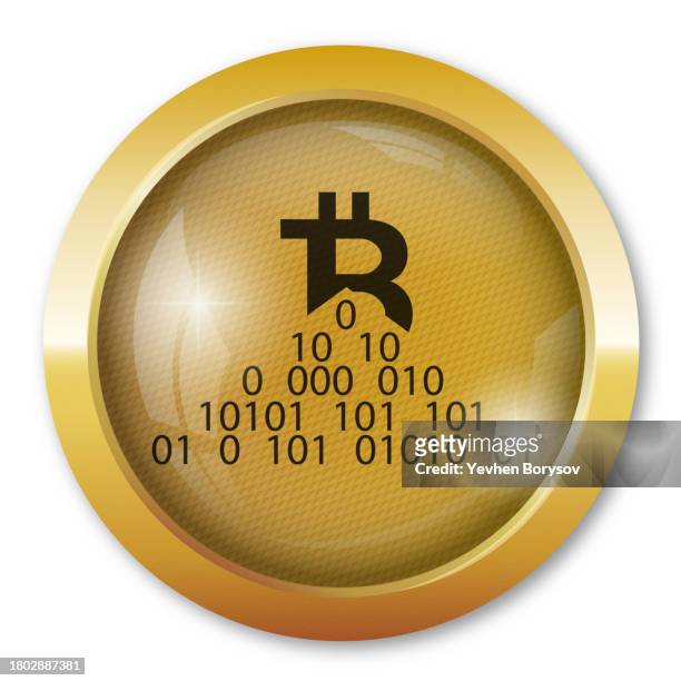 gold coin or medal with bitcoin cryptocurrency icon - file ellipse sign 47.svg stock pictures, royalty-free photos & images