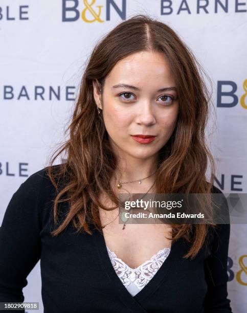 Singer-songwriter Laufey celebrates the release of her CD "Bewitched" at Barnes & Noble The Grove on November 19, 2023 in Los Angeles, California.