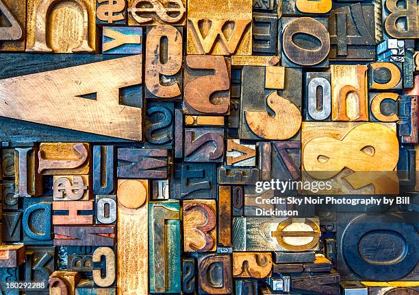 typography - bloco de impressão - fotografias e filmes do acervo