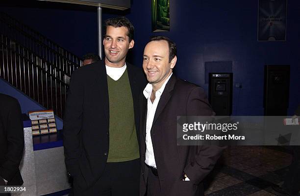 Actor Kevin Spacey and Scott Stuber attend a special screening of "The Life of David Gale" at Universal Studios Hollywood Citywalk Cinemas on...