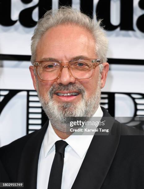 Sam Mendes arrives at the Evening Standard Theatre Awards 2023 at Claridge's Hotel on November 19, 2023 in London, England.