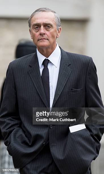 Duke of Westminster attends a requiem mass for Hugh van Cutsem who passed away on September 2nd 2013 at Brentwood Cathedral on September 11, 2013 in...