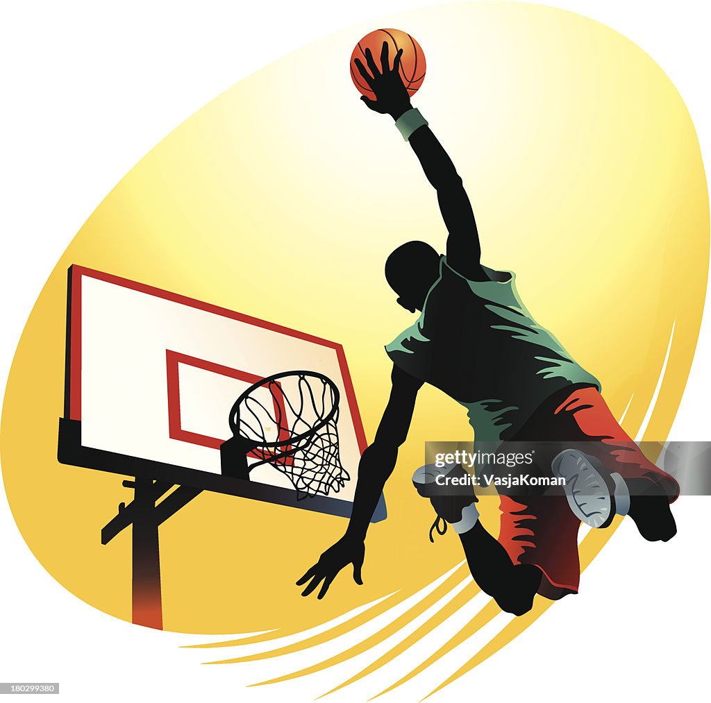 Powerful Slam Dunk High-Res Vector Graphic - Getty Images