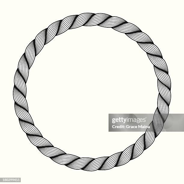 rope circle - vector - rope stock illustrations