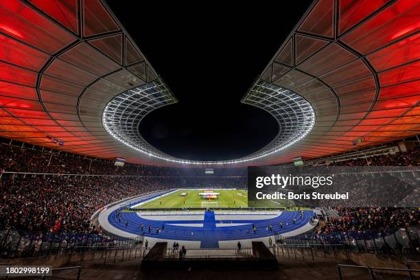 General view inside the stadium prior to an international friendly match between Germany and Turkey at Olympiastadion on November 18, 2023 in Berlin,...