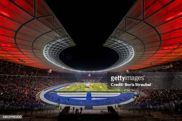 General view inside the stadium prior to an international friendly match between Germany and Turkey at Olympiastadion on November 18, 2023 in Berlin,...