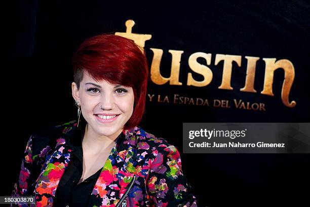 Angy attends 'Justin And The Knights Of Valour' photocall at Castle of Villaviciosa de Odon on September 11, 2013 in Villaviciosa de Odon, Spain.