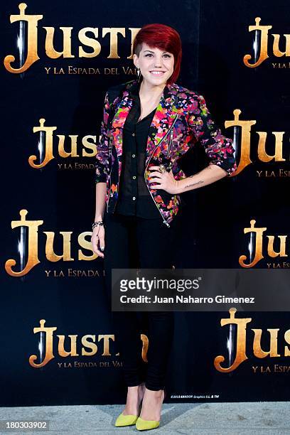 Angy attends 'Justin And The Knights Of Valour' photocall at Castle of Villaviciosa de Odon on September 11, 2013 in Villaviciosa de Odon, Spain.