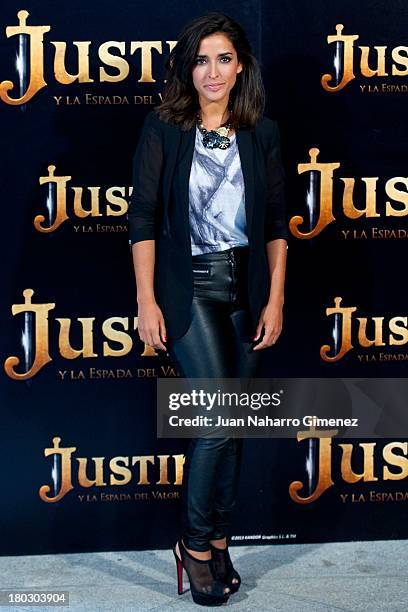 Spainsh actress Inma Cuesta attends 'Justin And The Knights Of Valour' photocall at Castle of Villaviciosa de Odon on September 11, 2013 in...