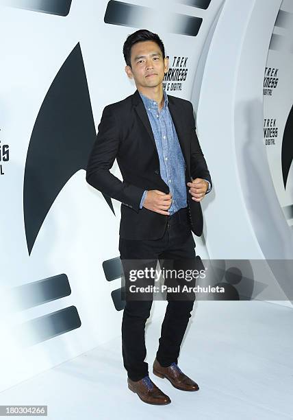 Actor John Cho attends the "Star Trek Into Darkness" Blu-ray/DVD release party at the California Science Center on September 10, 2013 in Los Angeles,...