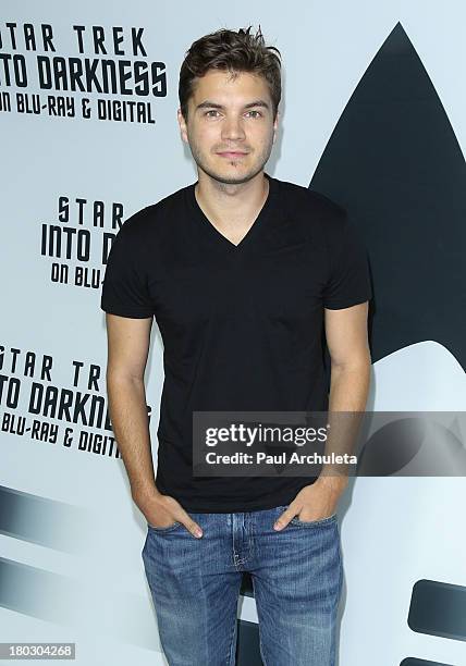 Actor Emile Hirsch attends the "Star Trek Into Darkness" Blu-ray/DVD release party at the California Science Center on September 10, 2013 in Los...