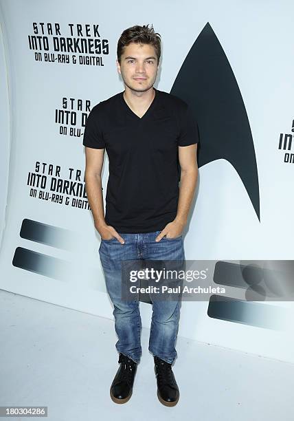 Actor Emile Hirsch attends the "Star Trek Into Darkness" Blu-ray/DVD release party at the California Science Center on September 10, 2013 in Los...