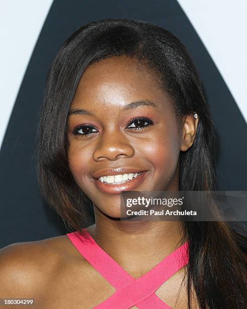 Olympics Gymnast Gabby Douglas attends the "Star Trek Into Darkness" Blu-ray/DVD release party at the California Science Center on September 10, 2013...