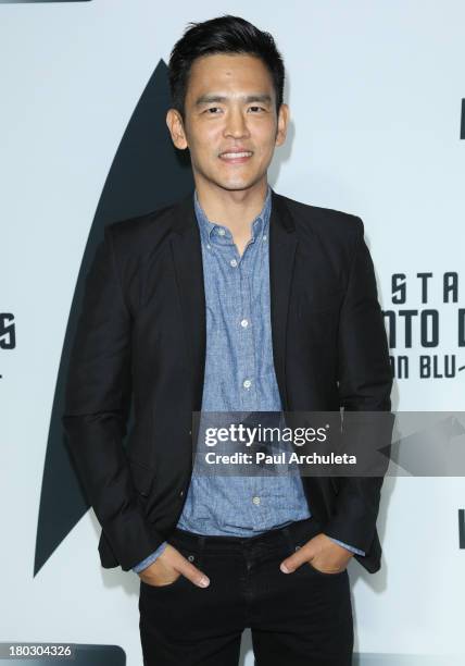 Actor John Cho attends the "Star Trek Into Darkness" Blu-ray/DVD release party at the California Science Center on September 10, 2013 in Los Angeles,...