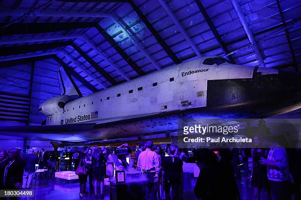 General view of atmosphere at the "Star Trek Into Darkness" Blu-ray/DVD release party at the California Science Center on September 10, 2013 in Los...