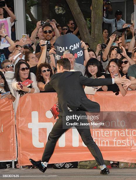 Actor/filmmaker Joseph Gordon-Levitt arrives at the 'Don Jon' Premiere during the 2013 Toronto International Film Festival at Princess of Wales...