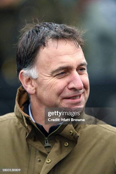 Kildare , Ireland - 26 November 2023; Trainer Henry de Bromhead after winning the Frontline Security Grabel Mares Hurdle with Hispanic Moon on day...