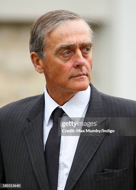 Gerald Grosvenor, Duke of Westminster attends a requiem mass for Hugh van Cutsem who passed away on September 2nd 2013, at Brentwood Cathedral on...