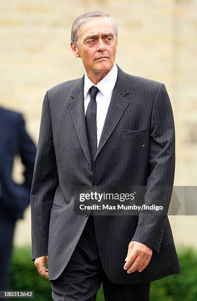 Gerald Grosvenor, Duke of Westminster attends a requiem mass for Hugh van Cutsem who passed away on September 2nd 2013, at Brentwood Cathedral on...