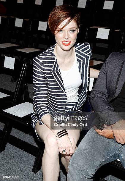 Model Coco Rocha attends the Rachel Zoe fashion show during Mercedes-Benz Fashion Week Spring 2014 at The Studio at Lincoln Center on September 11,...