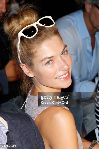 Model Jessica Hart attends the Rachel Zoe fashion show during Mercedes-Benz Fashion Week Spring 2014 at The Studio at Lincoln Center on September 11,...