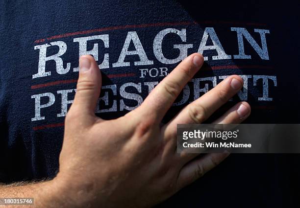 Participant attends a "Call to Action" rally held by various conservative organizations on the grounds of the U.S. Capitol, marking the one year...