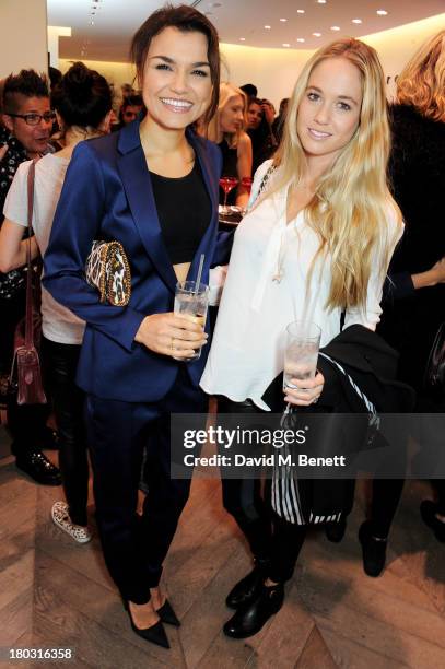 Samantha Barks and Florence Brudenell-Bruce attend the Sandro London flagship store launch in Covent Garden on September 11, 2013 in London, England.