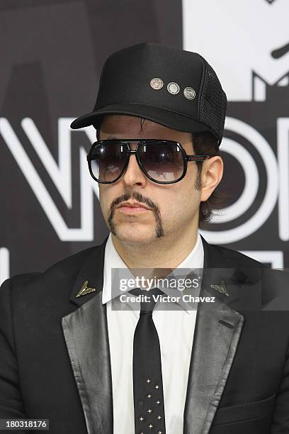 Ulises Lozano of Kinky attends the MTV World Stage Monterrey Mexico 2013 photocall and press conference at W Hotel Mexico City on September 11, 2013...