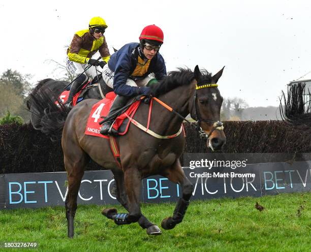 Kildare , Ireland - 26 November 2023; Fastorslow, with JJ Slevin up, on their way to winning the John Durkan Memorial Punchestown Steeplechase on day...