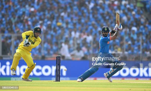 Virat Kohli of India bats during the ICC Men's Cricket World Cup India 2023 Final between India and Australia at Narendra Modi Stadium on November...