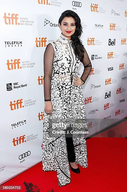 Actress Parineeti Chopra attends the premiere of "A Random Desi Romance" at Roy Thomson Hall on September 11, 2013 in Toronto, Canada.