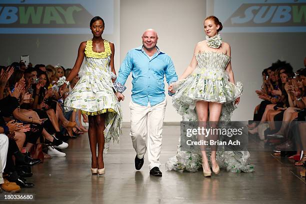 Designer Danilo Gabrielli walks the runway at the Project Subway show during Nolcha Fashion Week New York Spring/Summer 2014 presented by RUSK at...