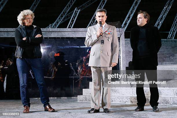 Director Elie Chouraqui, Director of the Museum of the Army of Invalides and General of Division Christian Baptiste and CEO Momagroup Benjamin Patou...