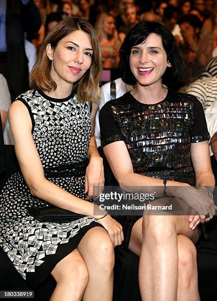 Director Sofia Coppola and actress Michele Hicks attend the Anna Sui fashion show during Mercedes-Benz Fashion Week Spring 2014 at The Theatre at...
