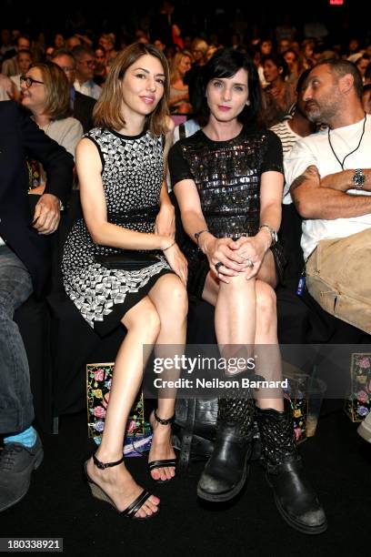 Director Sofia Coppola and actress Michele Hicks attend the Anna Sui fashion show during Mercedes-Benz Fashion Week Spring 2014 at The Theatre at...