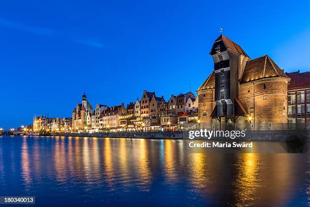 gdansk skyline, north poland - gdansk poland stock pictures, royalty-free photos & images