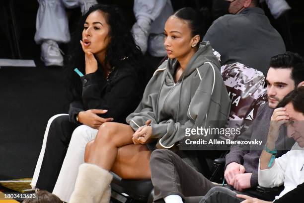 Draya Michele attends a basketball game between the Los Angeles Lakers and the Houston Rockets at Crypto.com Arena on November 19, 2023 in Los...