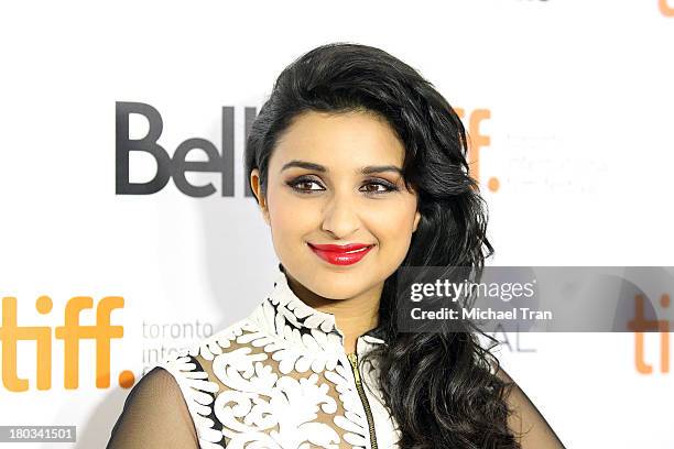 Parineeti Chopra arrives at the "A Random Desi Romance" premiere during the 2013 Toronto International Film Festival held at Roy Thomson Hall on...