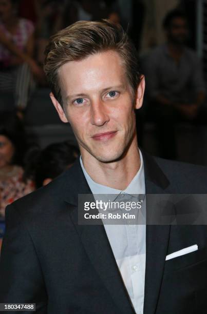 Gabriel Mann attends the Osklen show during Spring 2014 Mercedes-Benz Fashion Week at The Stage at Lincoln Center on September 11, 2013 in New York...