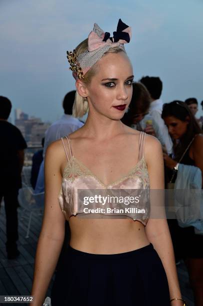 Musician Caitlin Moe, AKA Margot, attends the Daniel Ashram and Pharrell Williams Fashion Week party at The Standard East Village on September 11,...