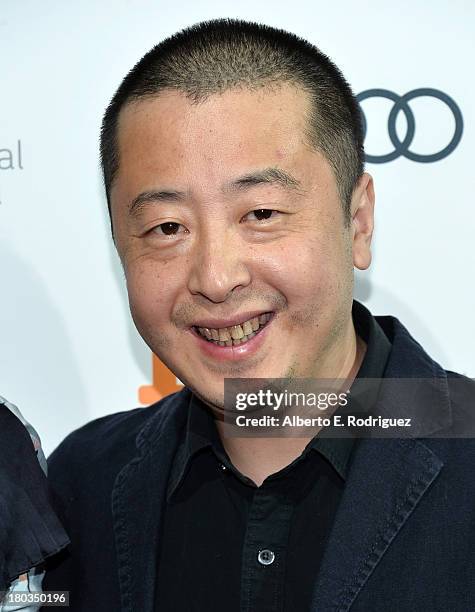 Director Jia Zhangke arrives at "A Touch Of Sin" Premiere during the 2013 Toronto International Film Festival at TIFF Bell Lightbox on September 11,...