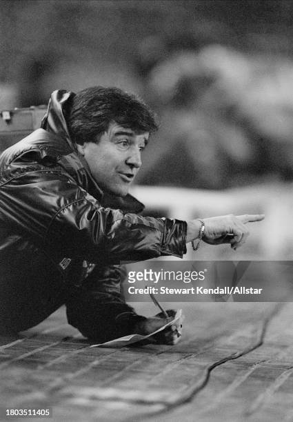 December 10: Terry Venables of Barcelona Fc team bench during the uefa cup round of 16 leg 2 match between Fc Barcelona and Bayer 05 Uerdingen at the...