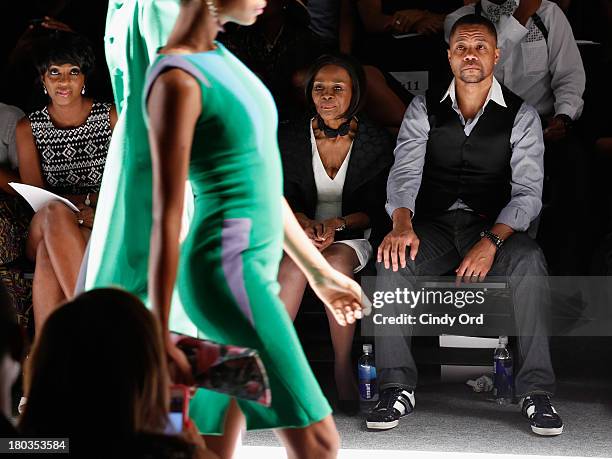 Cheryl Wills and actors Cicely Tyson and Cuba Gooding Jr. Attend the B Michael America fashion show during Mercedes-Benz Fashion Week Spring 2014 at...