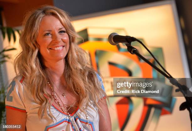 Deana Carter performs during her record release party for her new album "Southern Way Of Life" at Warner Chappell on September 11, 2013 in Nashville,...