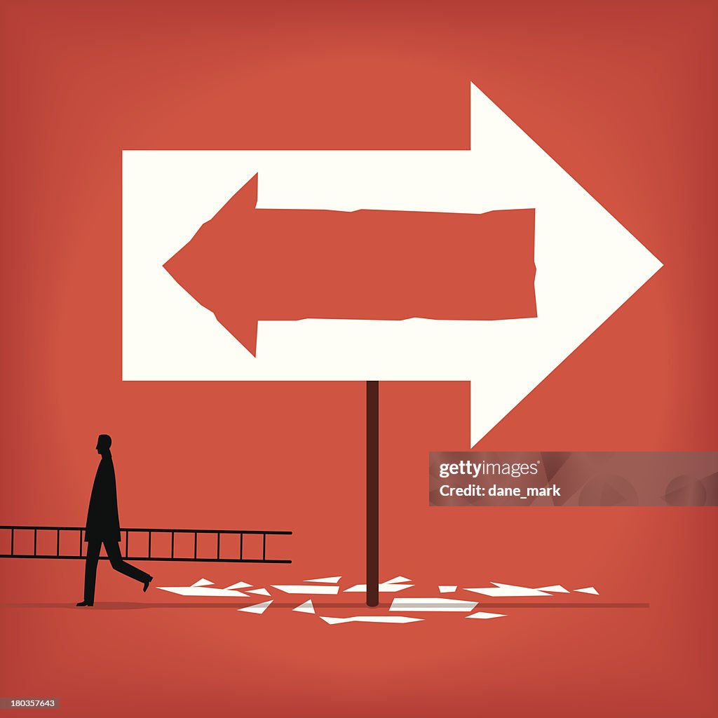 Changing Direction Example Picture Change Direction High-Res Vector Graphic - Getty Images
