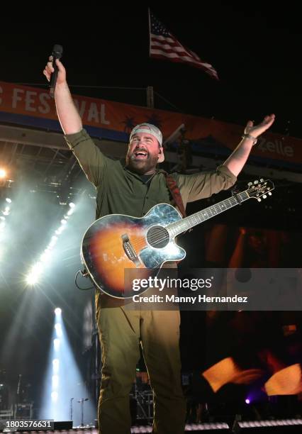 Lee Brice attends the 2023 Country Bay Music Festival at Miami Marine Stadium on November 12, 2023 in Key Biscayne, Florida.