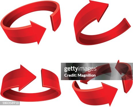 Full Rotation Arrow Rotation Arrows High-Res Vector Graphic - Getty Images