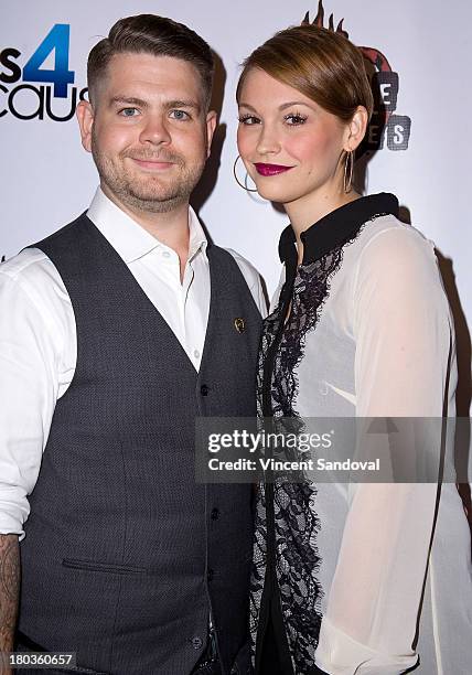 Actor Jack Osbourne and wife Lisa Stelly attend Cops 4 Causes 2nd annual "Heroes Helping Heroes" benefit concert at House of Blues Sunset Strip on...